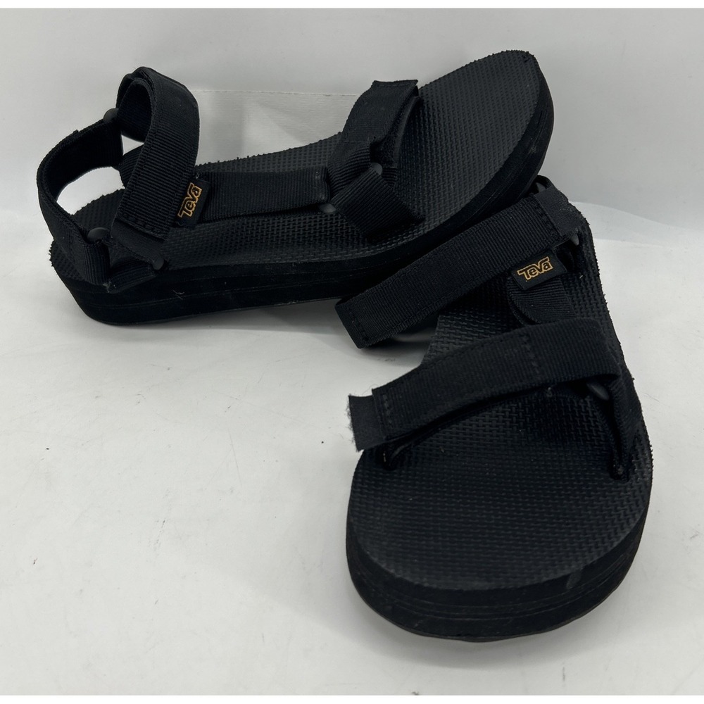Teva Original Universal Urban Sandals Black Hook And Loop Women's Size 6
